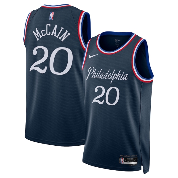 Philadelphia 76ers Trikot Jared Mccain Nike 2025-26 City Edition Navy Swingman - Herren Philadelphia 76ers Trikot Jared Mccain Nike 2025-26 City Edition Navy Swingman - Herren